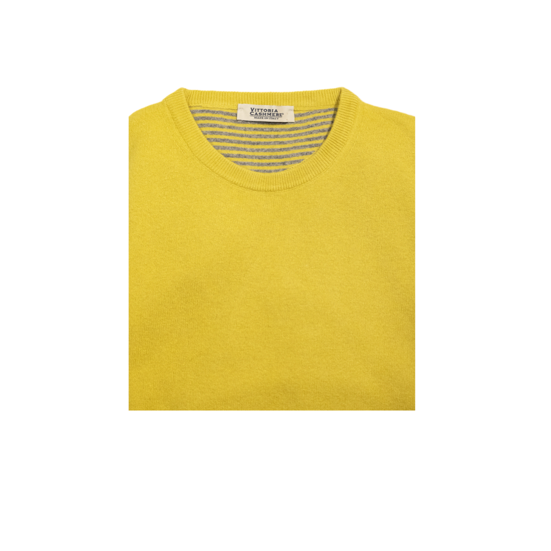 Maglia girocollo con lunetta a righe