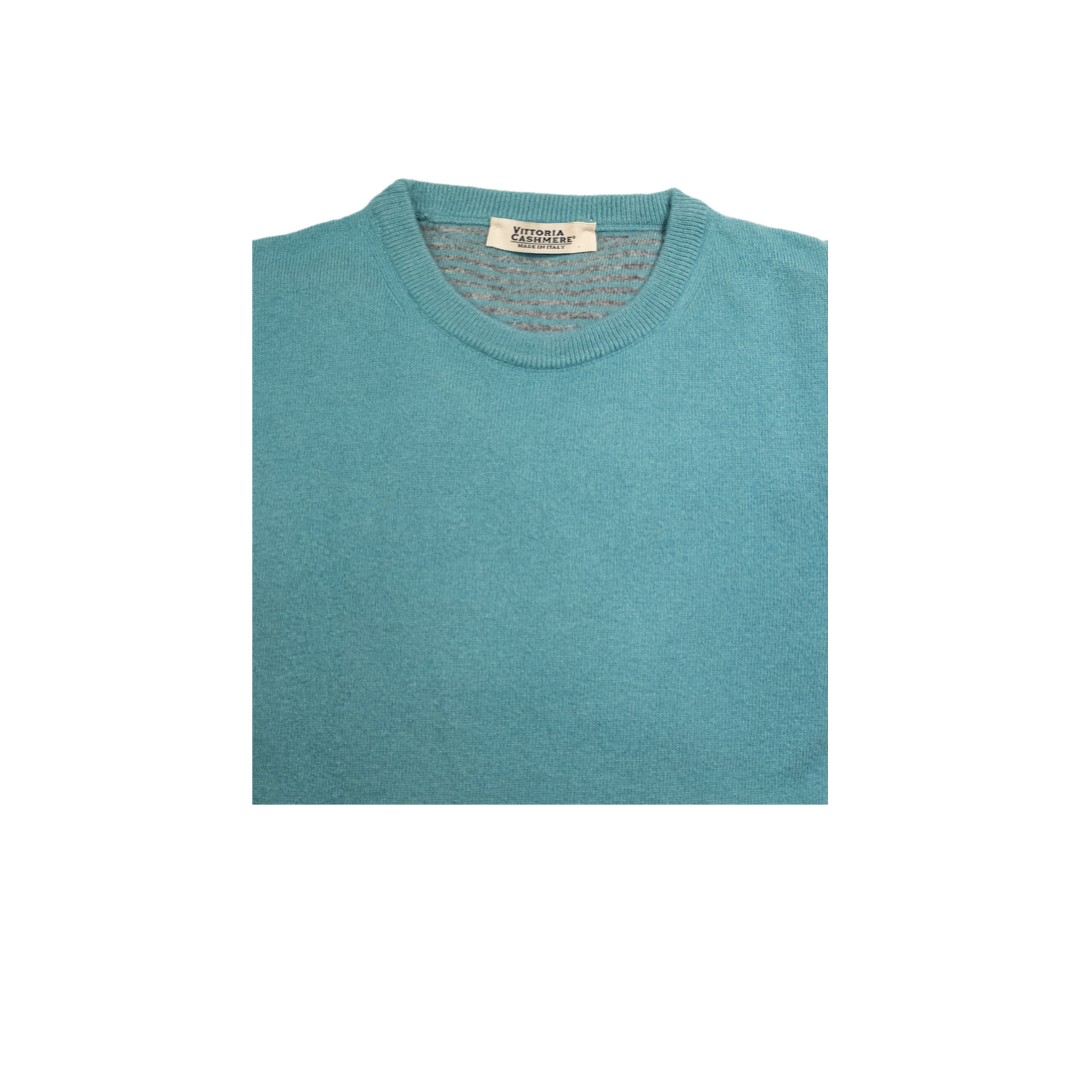 Maglia girocollo con lunetta a righe