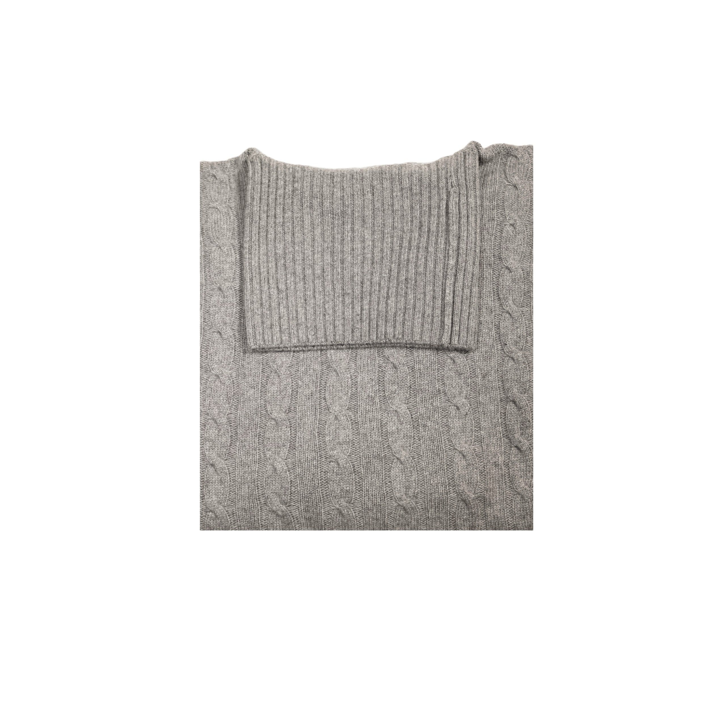 Maglia dolcevita a trecce e coste - Vittoria Cashmere
