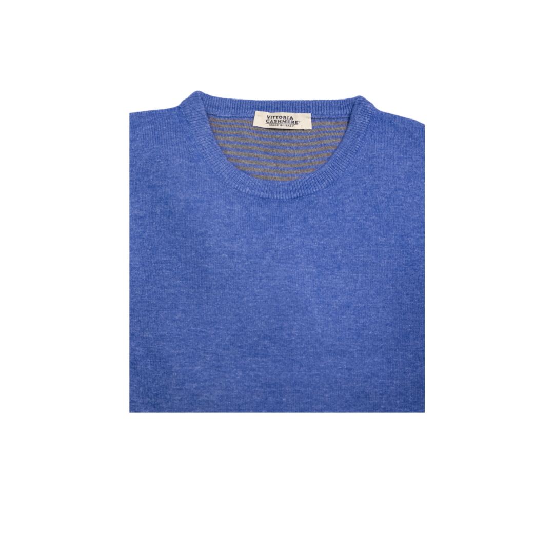 Maglia girocollo con lunetta a righe
