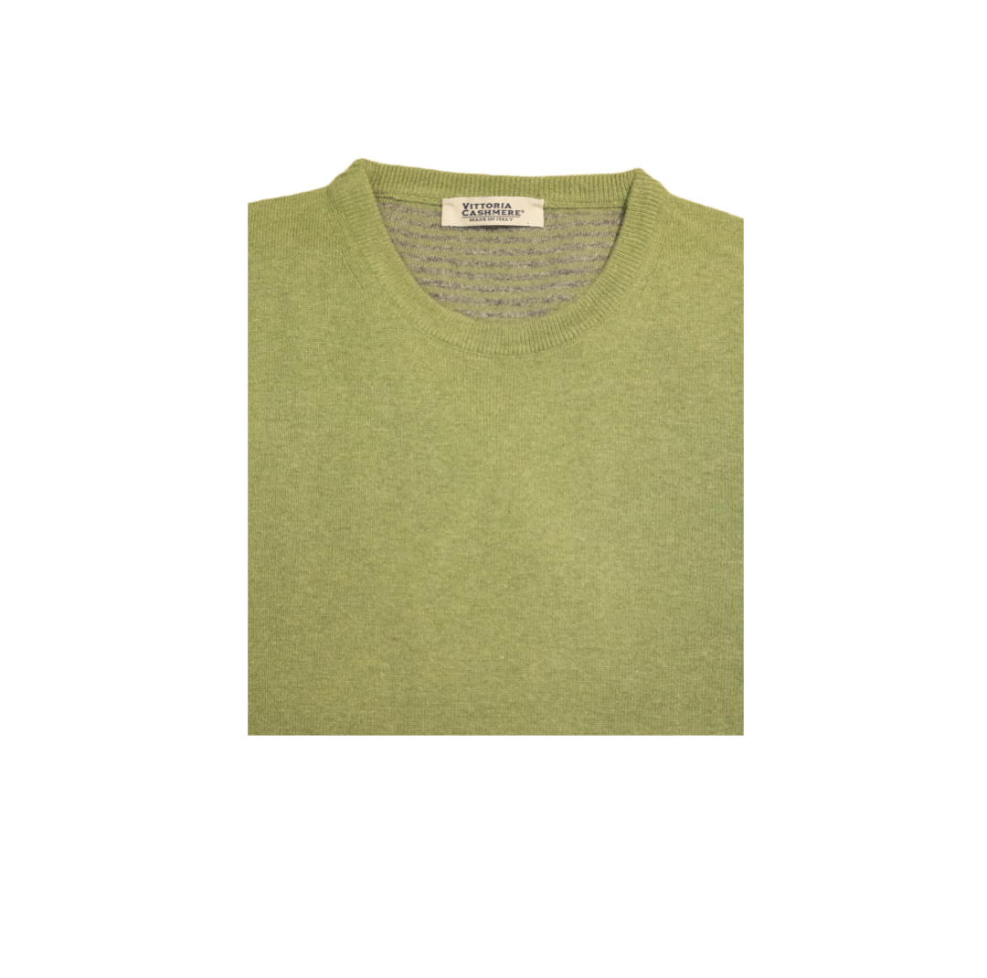 Maglia girocollo con lunetta a righe