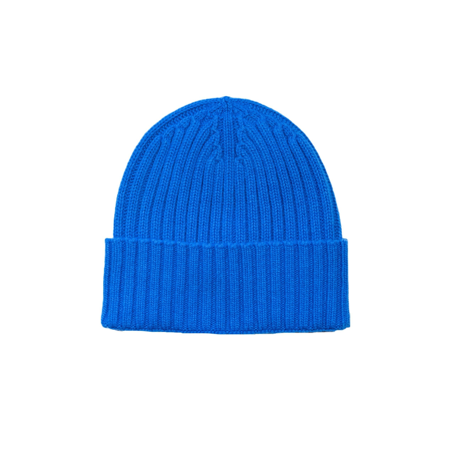 Cappello a costine in cashmere e lana color azzurro Nazionale di Vittoria Cashmere. Made in italy.