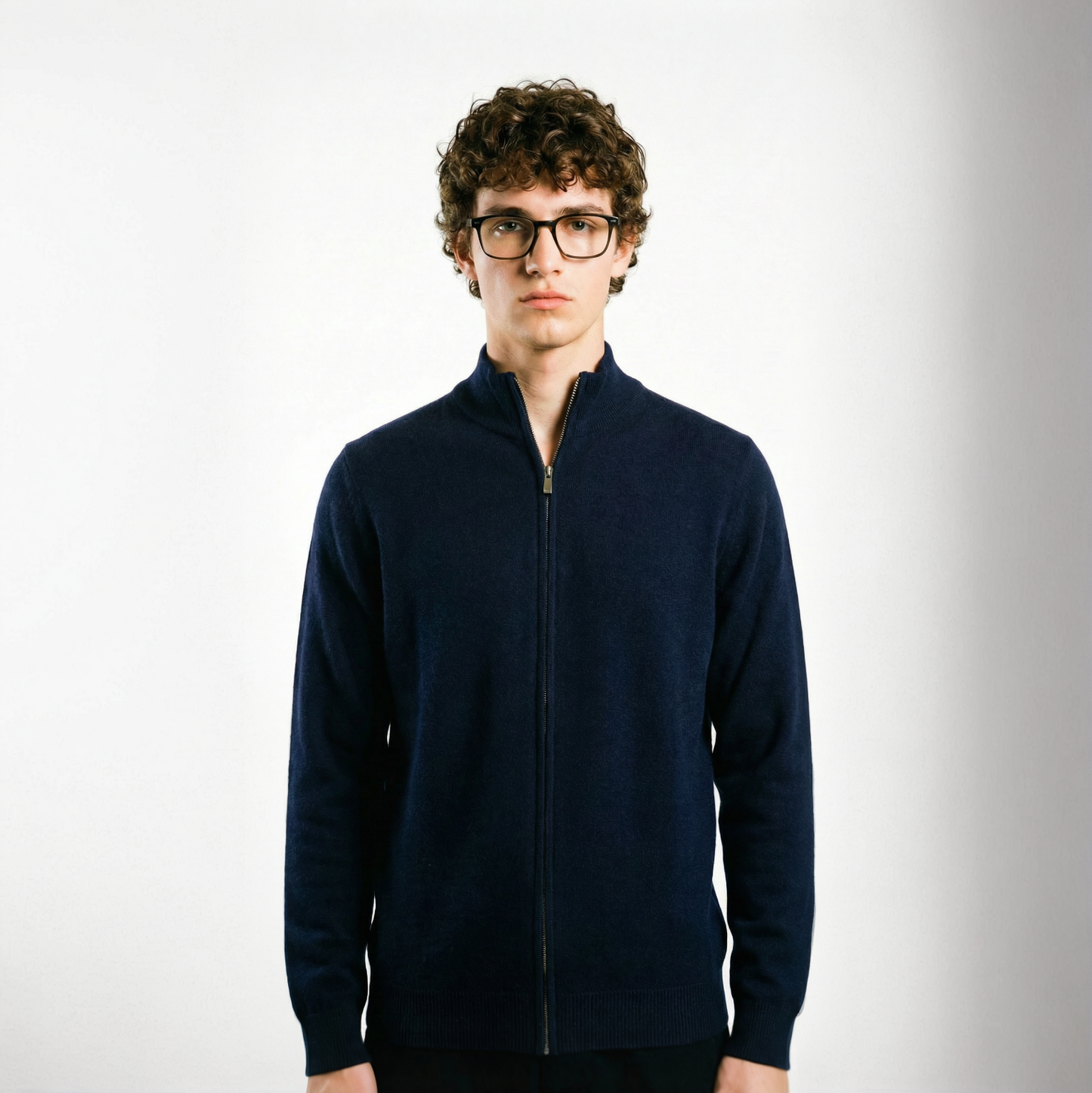 Lupetto con zip integrale